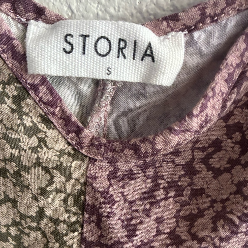 Storia Floral Patchwork Spaghetti Strap Wide Leg Jumpsuit S - Picture 12 of 13